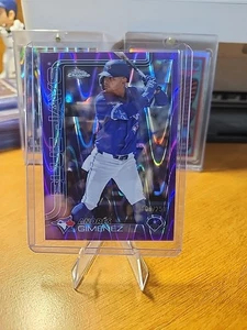 2025 Topps cromo - Andrés Giménez #70 refractor de ondas de rayos púrpura/250 - Imagen 1 de 3