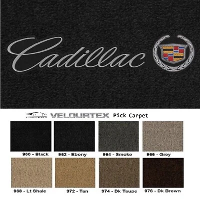 Lloyd Mats Velourtex Cadillac Script & Crest Logo Front Floor Mats (2002-2014) — 第 1/4 张图片