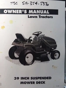 NOMA Murray E3912 Lawn Tractor 12 hp & 39" Mower Deck Owner & Parts Manual - Picture 1 of 3