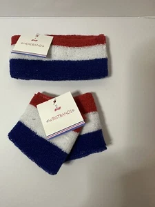 SWEATBAND SETS Wristbands headband WorkOut Tennis Wrist Fitness Bands READ - Picture 1 of 3