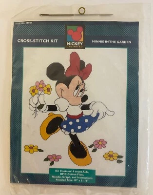 NIP Sealed Mickey Unlimited Minnie In The Garden Cross-Stitch Kit - Image 1 of 4