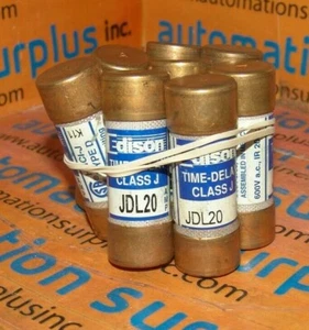 LOT OF 8 EDISON JDL20 600V 20A TIME-DELAY CLASS-J FUSE *NEW *QUANTITY - Picture 1 of 3
