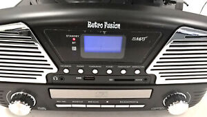 Retro Fusion 5 In One Music System CD MP3 Turntable Radio Bluetooth #DNU