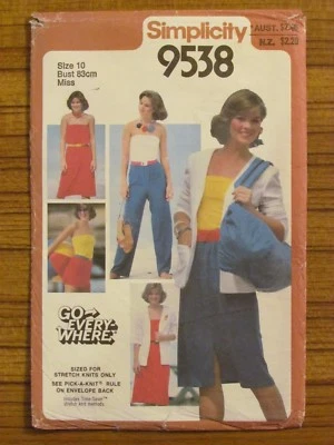 SIMPLICITY PATTERN - 9538 LADIES DRESS SKIRT TOP PANTS SHORTS JACKET SZ 10 USED - Image 1 of 2