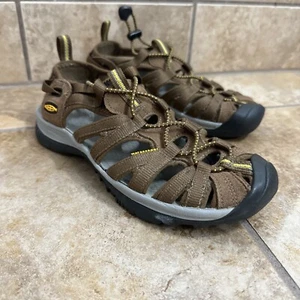 KEEN Womens Whisper Sport Sandals 6 Coffee Liqueur Yellow Outdoor Hiking WS-2 - Picture 1 of 10