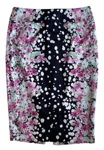 Review Skirt Womens 8 S Pencil Floral Polka Dot High Waisted Cocktail Office - Picture 1 of 10