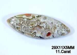 Piedra preciosa cabujón con forma de marquesa ágata encaje multi loco natural de 11 quilates CD = 0381 - Imagen 1 de 5