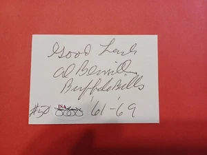 Al Bemiller Cut Index Card Autograph Buffalo Bills JSA Signed Auto - Picture 1 of 1
