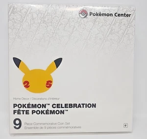 Juego de Monedas Conmemorativas Celebración Pokémon (9 Piezas) 25 Aniversario Nuevo - Imagen 1 de 2