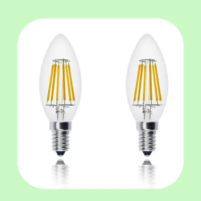 2X E14 LED 6W Bulb Edison Vintage Industrial Filament Antique Light Cool White - Image 1 of 4