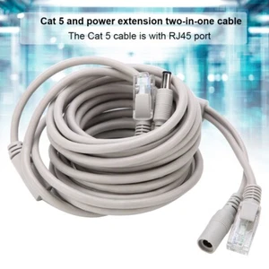 5M/10M/15M/20M RJ45+DC Ethernet CCTV Cable For IP Cameras NVR System 10Mbps1  - Picture 1 of 23