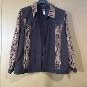 Koos of Course! Blazer Jacket size Small Purple Black Artsy Career Casual Sz. 1X - Picture 1 of 9