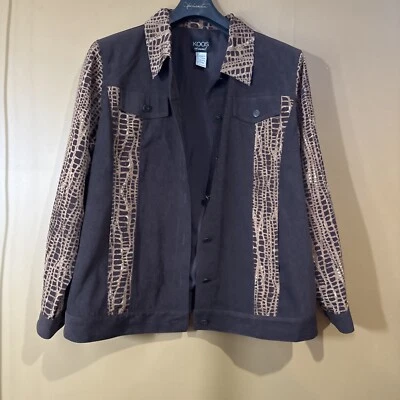 Koos of Course! Blazer Jacket size Small Purple Black Artsy Career Casual Sz. 1X - Image 1 of 4