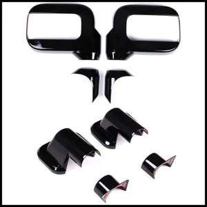 For Hummer H2 2003-2009 Exterior Mirror Trim Kit ABS Piano Black 8PCS - Picture 1 of 6