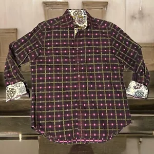 Camicia elegante Robert Graham con polsini a quadri vestibilità classica manica lunga uomo media - Foto 1 di 23