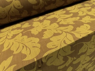 Power Mesh Net Stretch Spandex Fabric, Per Metre - Damask Print - Chartreuse - Image 1 of 3