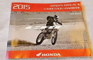 Honda OEM Owners Manual & Competition Handbook 2015 CRF450 31MEY690 - Foto 1 di 5