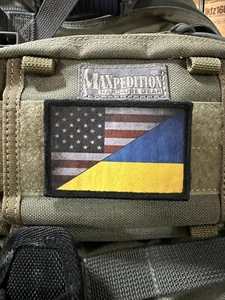 USA / Ukraine Flag Morale Patch ARMY MILITARY Tactical Ukrainian Flag - Picture 1 of 17