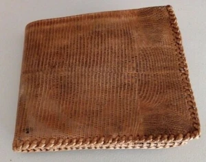 VINTAGE SNAKESKIN WALLET.. BIFOLD WALLET..Authentic sewn together snakeskins - Foto 1 di 5