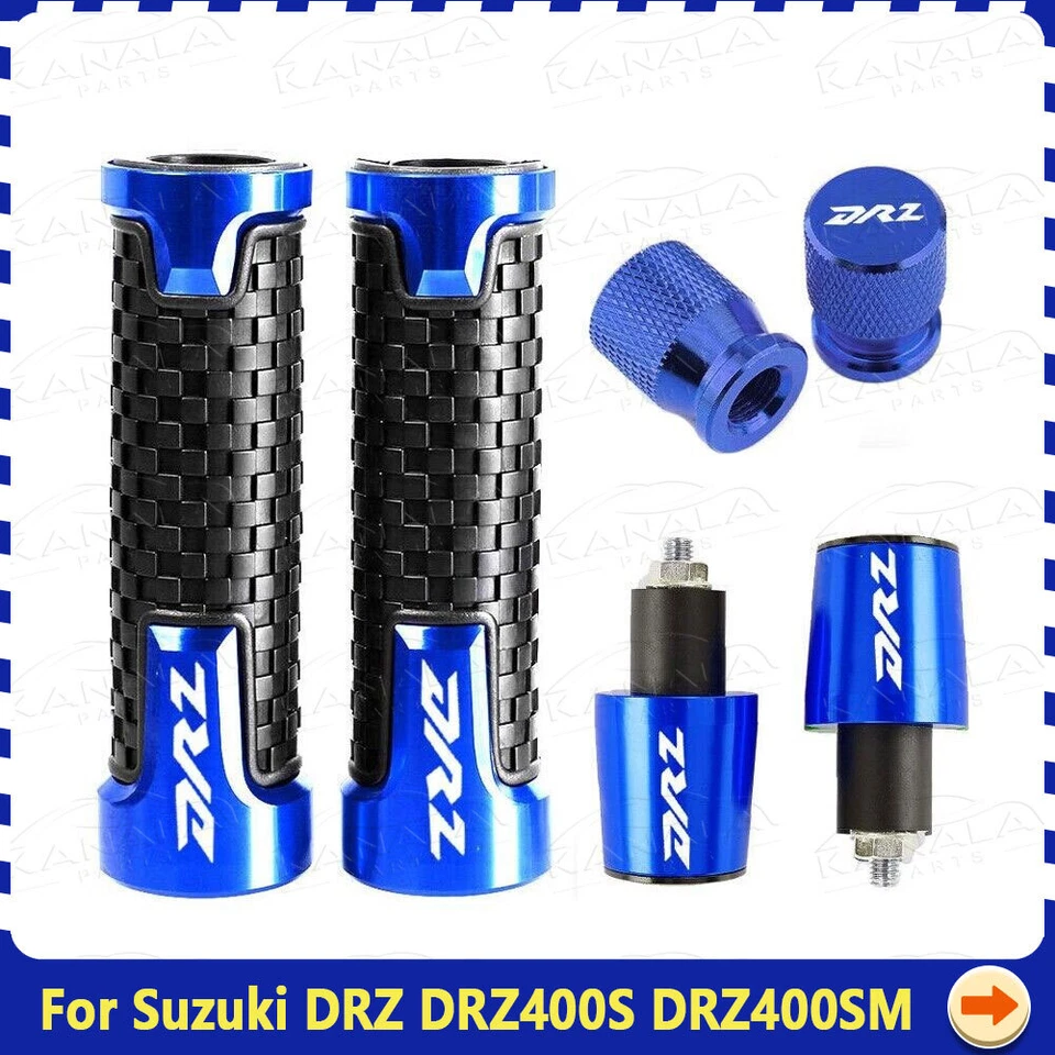 For Suzuki DRZ DRZ400S DRZ400SM 7/8" 22mm 24mm Handlebar Grips+Bar End+Cap Sets - Image 1 of 1