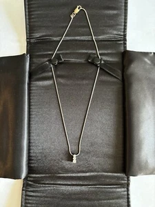 ✨14K Weißgold 16" Kette mit 0,50 Karat 3 Diamanten Anhänger Halskette mit Silberverschluss - Bild 1 von 4