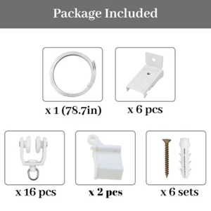 1 Set Ceiling Curtain Track, Room Divider Ceiling Track Flexible and Cuttable - Bild 1 von 10