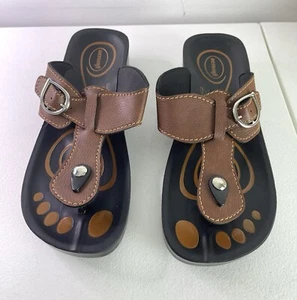 Aerosoft Women’s Thong Flip Flop Sandals Brown, Size 10 New - Picture 1 of 9