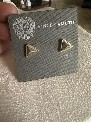 Vince Camuto Pyramid Stud Earrings Silver And Gold Tone - Image 1 of 4