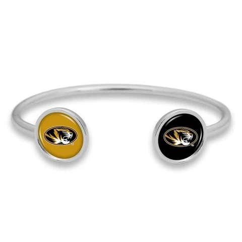 New Missouri Tigers Silver Tone Cuff Bracelet, NCAA,Gift for Her Mom Cover