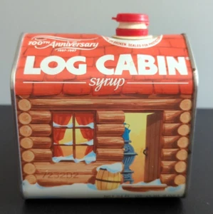Vintage 1987 Log Cabin Syrup 100th Anniversary Tin - Picture 1 of 7