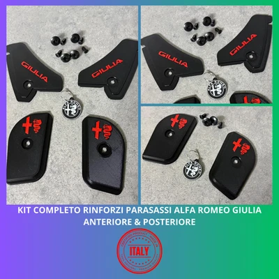 Rinforzi Passaruota Alfa Romeo Giulia - Kit Completo | Logo Personalizzabile - Immagine 1 di 4