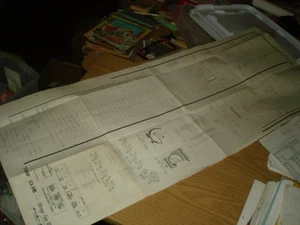 Turf Club Vintage Schaltplan 19 x 46 Zoll Chicago Münzautomat - Bild 1 von 4