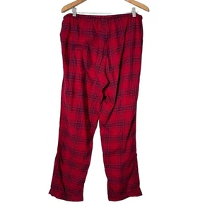 Brooks Brothers Men Pajama Pants Size L Red Plaid Pull On Sleepwear Lounge - Picture 1 of 10