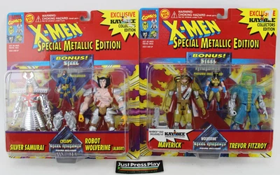 Lot of 2 Vtg 1994 Toy Biz Kaybee Marvel X-Men Special Metallic Ed w/ Bonus Steel - Image 1 of 4