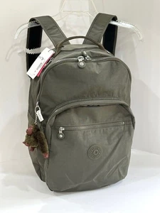 Kipling Seoul Large Backpack, Jaded Green Tonal KI1206, w Laptop Protection, NWT - Picture 1 of 20