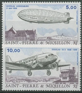 Saint-Pierre et Miquelon 1988 Luftschiff Hindenburg, Douglas 559/60 postfrisch - Picture 1 of 1