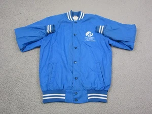 Vintage Girl Scouts Jacket Mens Extra Large XL Blue Moingona Council Varsity - Picture 1 of 17