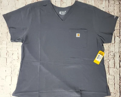 Carhartt C13410 - Women's, Force Modern Fit Scrub Top Size 2XL, Pewter, NWT - Image 1 of 4