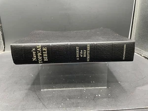 Nave's Topical Bible Digest Black Leather Bound Thumb Indexed 1962 Southwestern - Picture 1 of 13