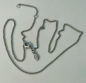 Pandora Classic Cable Chain Necklace Sterling Silver 925 Adjustable 15"- 17 3/4" - Picture 1 of 4