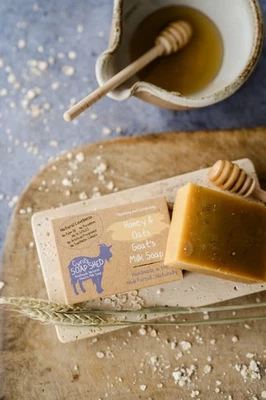 Cyril's Soap Shed Handmade Natural Goats Milk Soap with Honey and Oats - Image 1 of 4