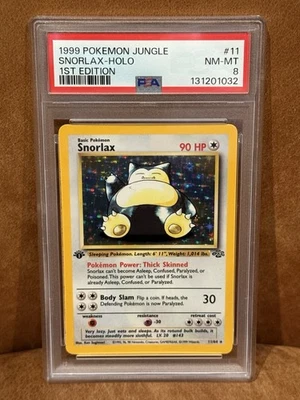 1999 POKEMON JUNGLE 1ST EDITION #11 SNORLAX - HOLO PSA 8 - Image 1 of 3