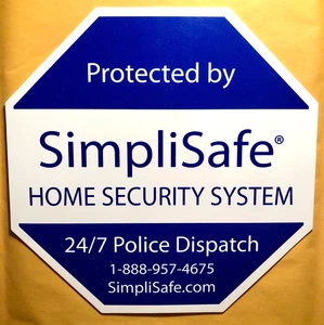 SimpliSafe Home Security System Original Octagonal Window/Yard Sign - BRAND NEW - Picture 1 of 2