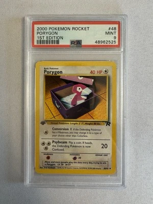2000 Pokemon 1st Edition Porygon Non Holo - Team Rocket 48/82 PSA 9 Mint! WOTC - Image 1 of 4