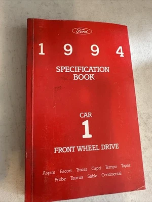 Ford Car 1994 1 tracción delantera Aspire Escort Taurus Capri especificaciones libro de especificaciones manual Foto 1 de 4
