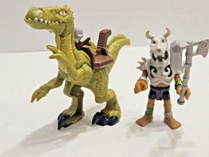 Imaginext Fisher Price Velociraptor Dino con Islander Caveman - Imagen 1 de 5