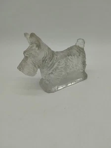 Vintage Scottie Dog Figure Hollow Scottish Terrier Clear Glass Candy Container - Picture 1 of 8