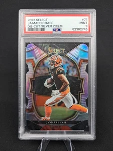Ja'Marr Chase 2022 Panini Select #71 Die-Cut Silver Prizm PSA 9 - Bild 1 von 2