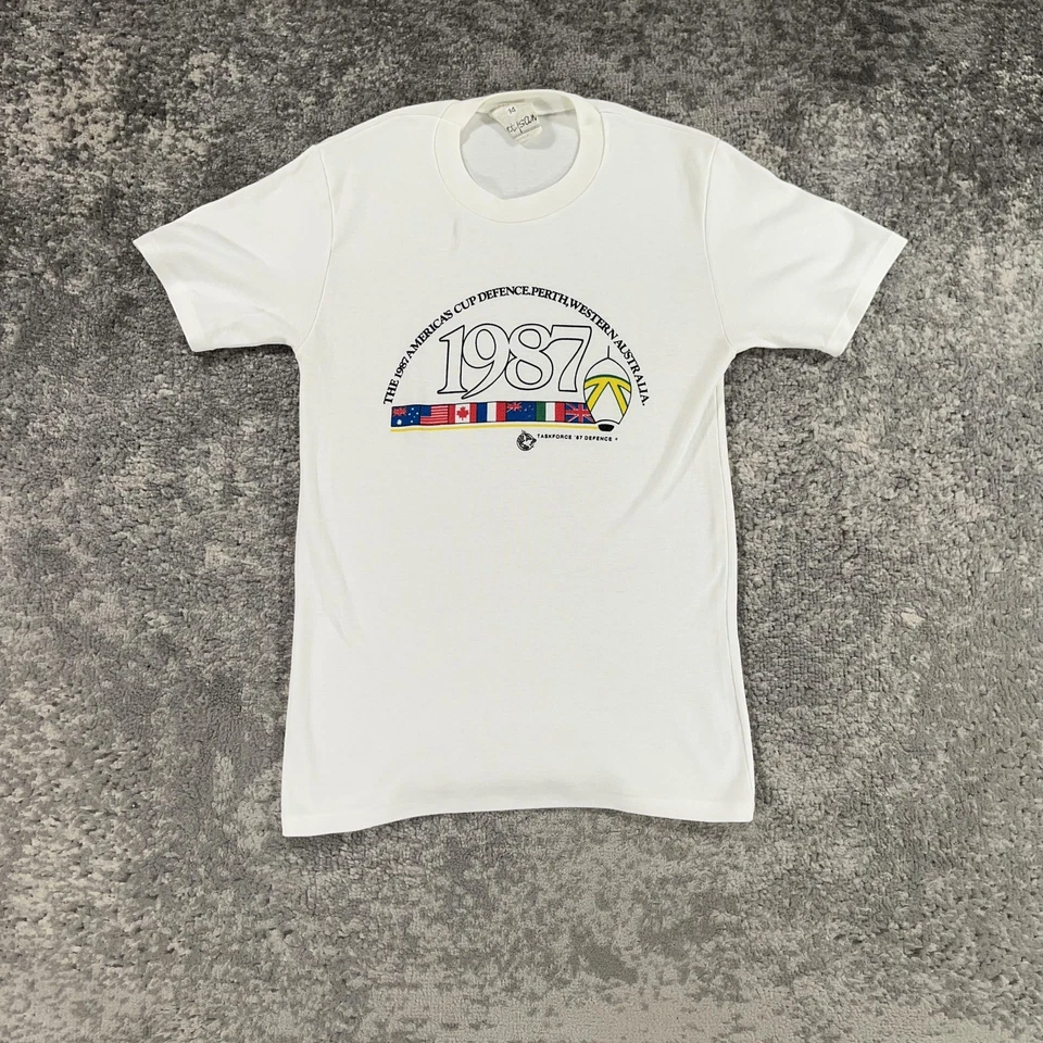 Camisa Vintage 1987 Copa América Para Hombre XS Vela Perth Australia Occidental Años 80 Foto 1 de 4