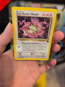 Team Rocket's Meowth #18 Black Star Promo WOTC Pokemon - NM - Picture 1 of 2